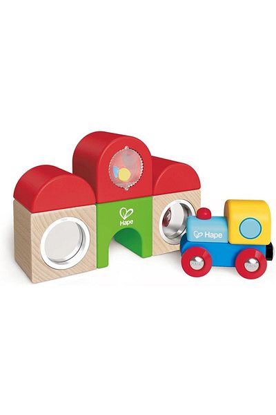 Hape Cube train station with locomotive