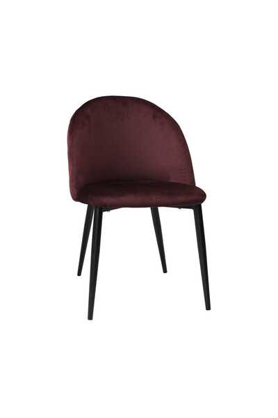 ARTA DOOR Set of 2 Bella Burgundy Chairs Black Leg, HoReCa, Kitchen, Living Room, Office, Bedrooms, Hallways