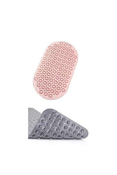 decorev Anti-Slip Bath and Shower Mat with Massage Suction Cups - White