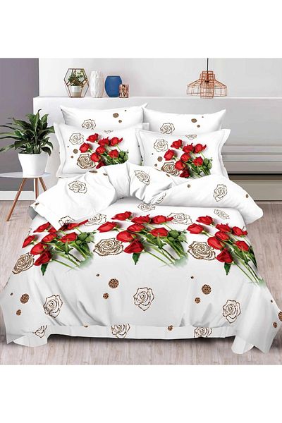 CHIRASO CHIRASO 3D Bedding Set, 6 pieces, Classic Sheet 240x250cm, Duvet Cover 200x230cm, 4 Pillowcases