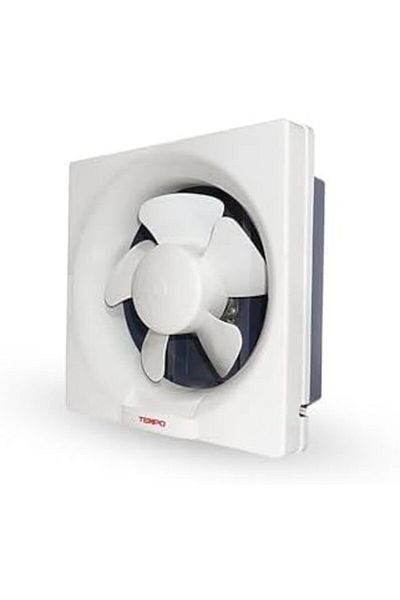 Tempo Plastic Wall-Mounted Exhaust Fan by - 30x30 cm, 40W, Ideal for Kitchens and Bathrooms