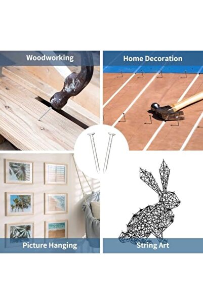 Generic Wire Nail Heavy Duty Wire Nails Packet Galvanized Steel Nails for Wood Multipurpose Fasteners for Ca