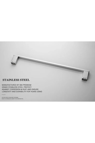 LUXXO Towel Holder, Metallic Silver, 60cm, Anti-Corrosive Stainless Steel