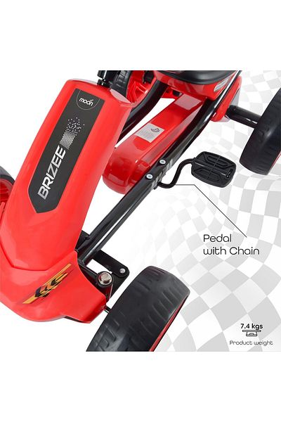 rexa 12V Electric Go-Kart for Kids – Battery-Powered Ride-On Pedal Car with 4-Wheel Design
