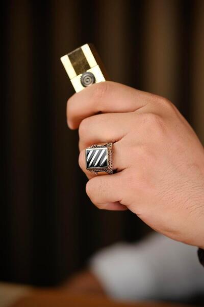 dergah tesbih Beyler Beyi Tasarım El İşçiliği 925 Ayar Gümüş Yüzük