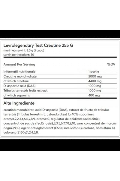 kevin levrone Levrolegendary Test Creatine+Daa+Tribulus 255 g