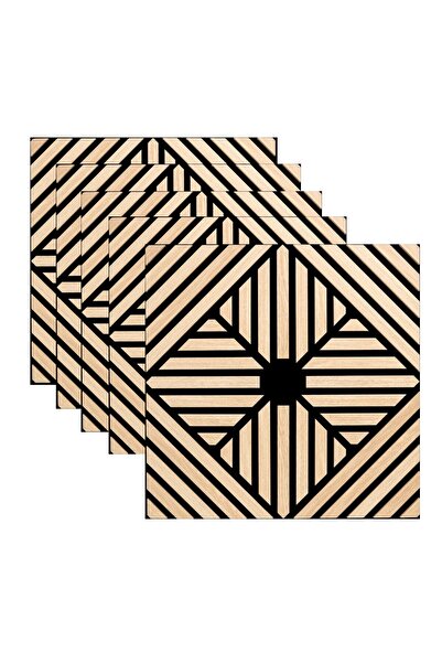 Naimeed Company Set de 5 panouri acustice decorative, MDF și fetru, Naimeed D...