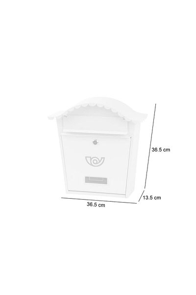 Strend Pro Mailbox, white, 36.5 x 13.5 x 36.5 cm, Napoleon B