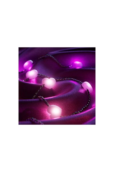 Twinkly Candies 200 diod LED RGB w kształcie serca, zielony przewód, USB-C|Twinkly