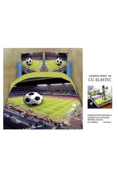 CHIRASO CHIRASO 3D Bedding Set, 4 pieces, ELASTIC Sheet 180x200+25cm, Duvet Cover 200x230cm, 2 Pillowcases