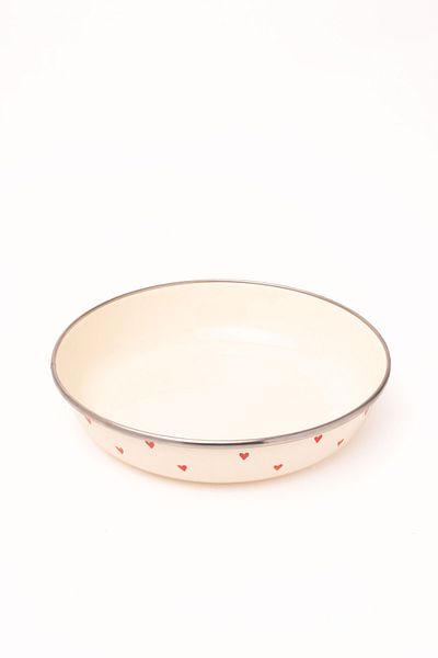 EMAYlab Cupid Enamel Bowl Plate - Bowl Bowl - Salad Bowl - Presentation Bowl 21cm