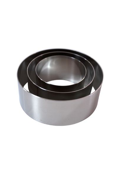 gogiva Gastro mold set, Stainless steel, Round, 3 pcs