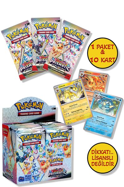 TOYFEST 1 Pack (10 Cards) Prismatic Evolution Unlicensed Pokemon Game Card Tcg Scarlet & Violet Booster Pack