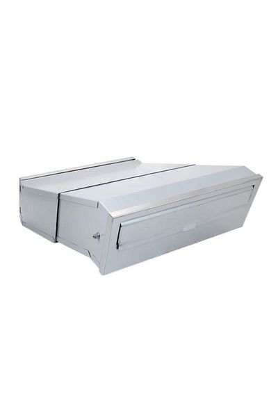 damech Mailbox, stainless steel, adjustable depth, silver, C4 format, 30&#215;24/40.5&#215;11 cm,