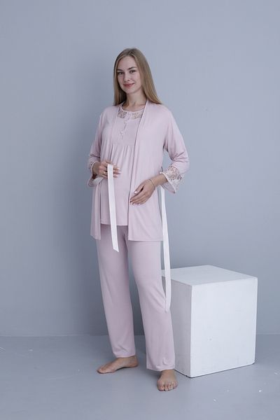Miss Dünya Lissa Lace Detailed Pajama Set Suitable for Pregnant and Postpartum Women