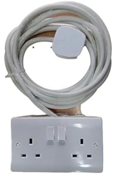 Generic Extension Terminator with Wire Upto 10m Double Socket (13amp)