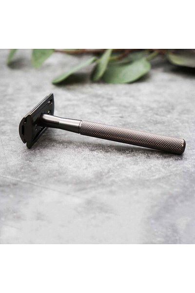 OEM Classic stainless steel safety razor Black and set of 20 blades