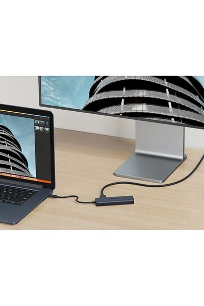 3DHyperStudio Hyper HyperDrive EcoSmart Gen.2 Universal USB-C 6-in-1 Hub w 100 W PD Power Pass-thru