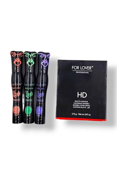 FOR LOVER مجموعة كونتور كريمي + ماسكارا لاش برينسيس لإطلالة مثالية وجذابة