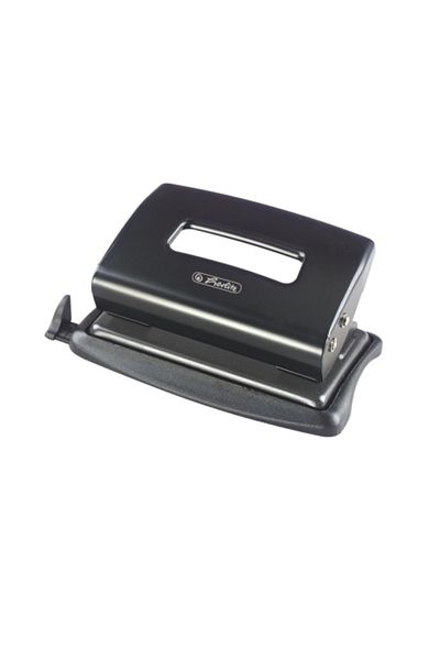 Herlitz Office Hole Punch, Material Metal & Plastic, Hole Diameter 1.2mm, Color Black