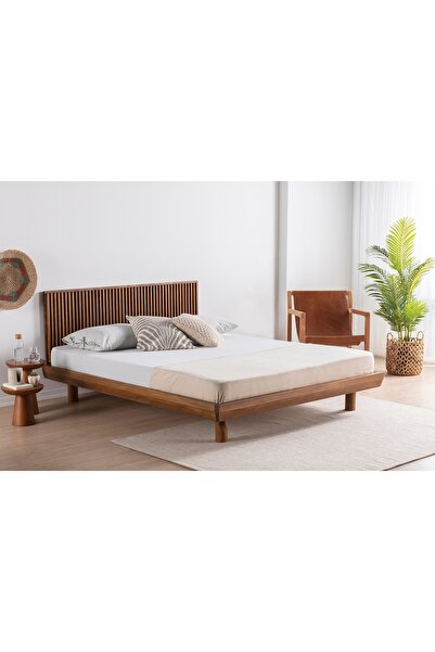 Vivense LUNA HENDRİCK AHŞAP KARYOLA, CEVİZ, 140X200