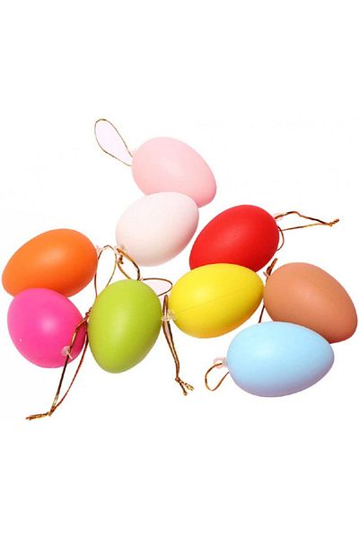 Tzmy-Ue Set of 24 colored Easter eggs Tzmy-Ue, plastic, multicolor, 6 x 4 cm