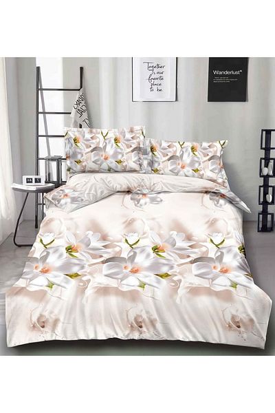 CHIRASO CHIRASO 3D Bedding Set, 4 pieces, ELASTIC Sheet 180x200+25cm, Duvet Cover 200x230cm, 2 Pillowcases