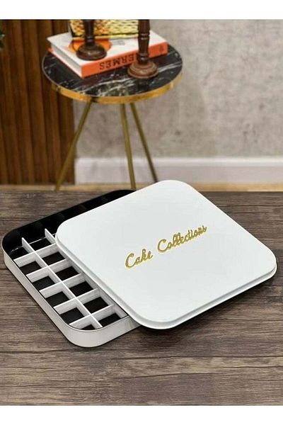 fulina Dessert Cake box Container with Plastic Divider, Non-Stick, gift for family and friends, White