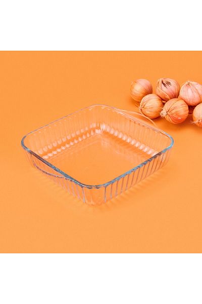 Paşabahçe Borcam Oven Tray - Transparent - 19X19 cm