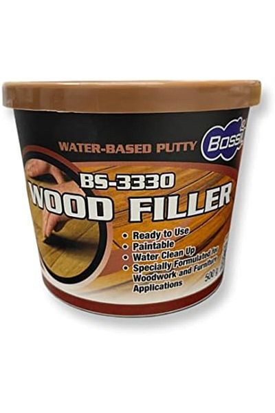 Hunter Carpenter’s Wood Filler by Bossil with Applicator, Water Based, 500 grams, Mahogany