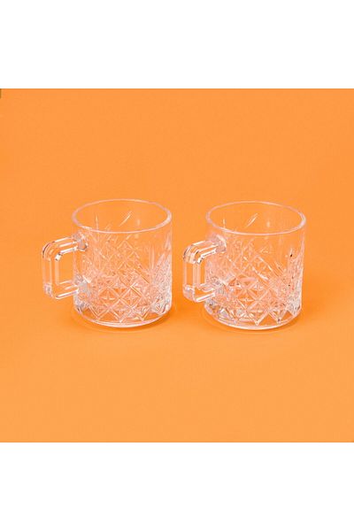 Paşabahçe Timeless 2-Piece Glass Mug - Transparent - 195 ml