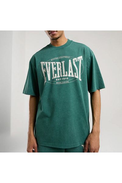 EVERLAST Αυθεντικό ανδρικό πράσινο μπλουζάκι Boxing Oversize