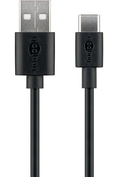 goobay Kabel USB 2.0 59122 (USB-C™ do USB A), czarny | | USB-C do USB-A