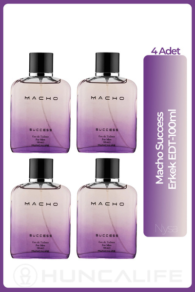 Huncalife Macho Success Erkek Edt 100 ml - 4 Adet