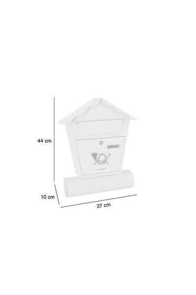 Strend Pro Mailbox, white, 44x37x10 cm, Nestor