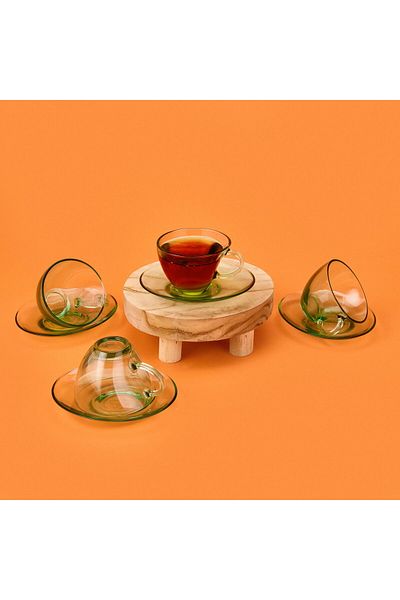Paşabahçe Aware Set of 4 Glass Cups - Transparent