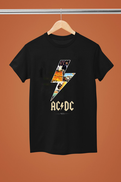 MAGORS TRIUC ROCK ACDC IMPRIMAT BUMBAC Mâneci scurte