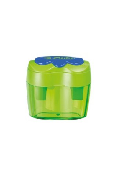 Herlitz Double Sharpener, Material Plastic, Bicolor, One Piece/blister Pack