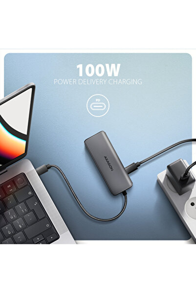 Axagon Hub USB-C 5 în 1 8K de 5 Gbps | HMC-5H8K
