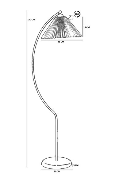 Lumexx OGEDAY ESKİTME LAMBADER PİLELİ KREM ABAJURLU