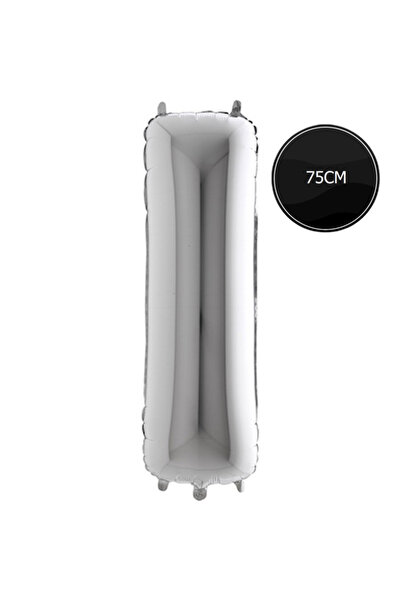 Bp Bizden Pastacılık 75cm Letter I Foil Balloon Silver