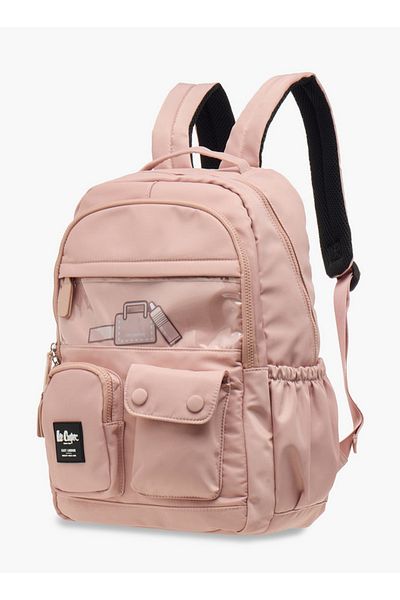 Lee Cooper Solid School Backpack with Adjustable Straps and Zip Closure - 31x13x45 cm