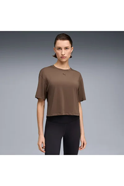 Puma Cloudspun Oversized Women's Brown Trainning T-Shirt