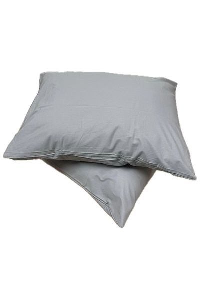 Clasy Ranforce 100% bumbac 2 bucăți husă de pernă albastru deschis simplu