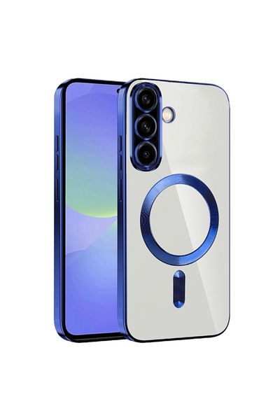 SKYDDAR INNOVATION Carcasă pentru Samsung Galaxy A36 / Galaxy A56, Luxury Shield Magsafe, rezistentă la șocuri, albastră, set de autocolante
