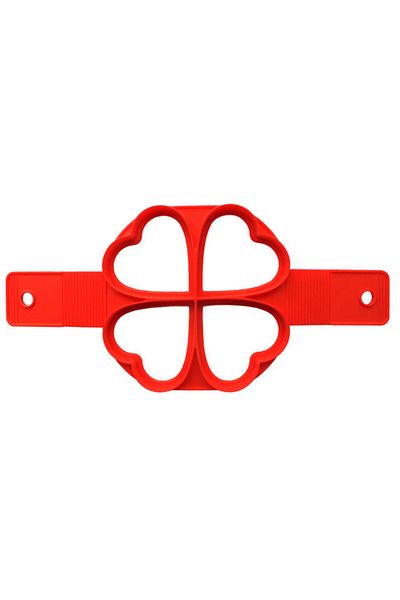 Blusmart Silicone Mold for Eggs and Pancakes, 4 Holes, Heart Shape