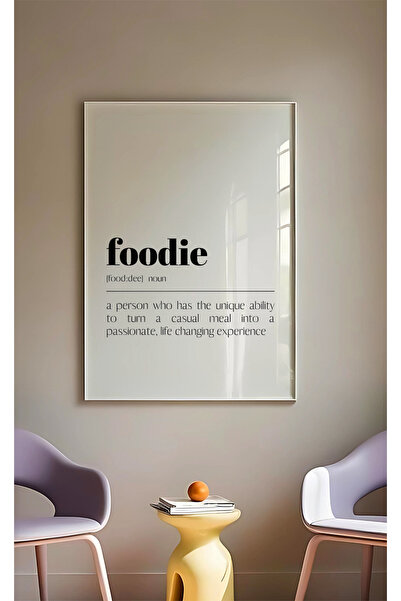 DES VU PRINT Foodie Tanım Posteri, Diyet Diyetisyen Temalı Çerçevesiz Poster