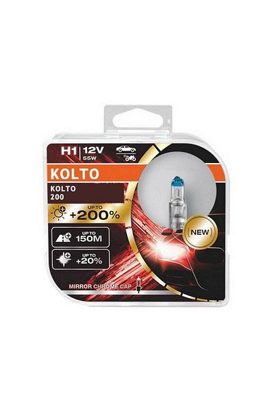 BGRJ Automotive Set of 2 halogen bulbs H1 K19, 12V, +200%