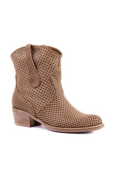 VEYİS USTA Γνήσιο δέρμα Milk Brown Γυναικείες Μπότες 105-2596-VENUS R70 MILK BROWN K.