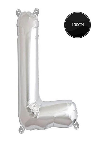 Bp Bizden Pastacılık 100cm Letter L Foil Balloon Silver